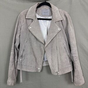 Blank NYC Ash Gray Leather Jacket